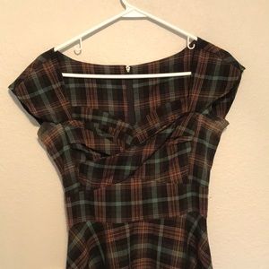 Stop Staring! Tartan Rockabilly Retro Dress